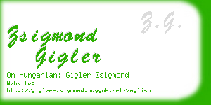 zsigmond gigler business card